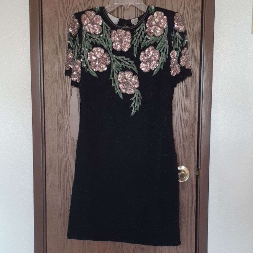 VINTAGE LAURENCE KAZER SILK COCKTAIL DRESS